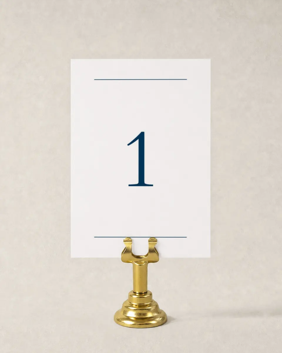 This is a 3½" x 5" Wedding Table Number called Beachcomber printed in full color