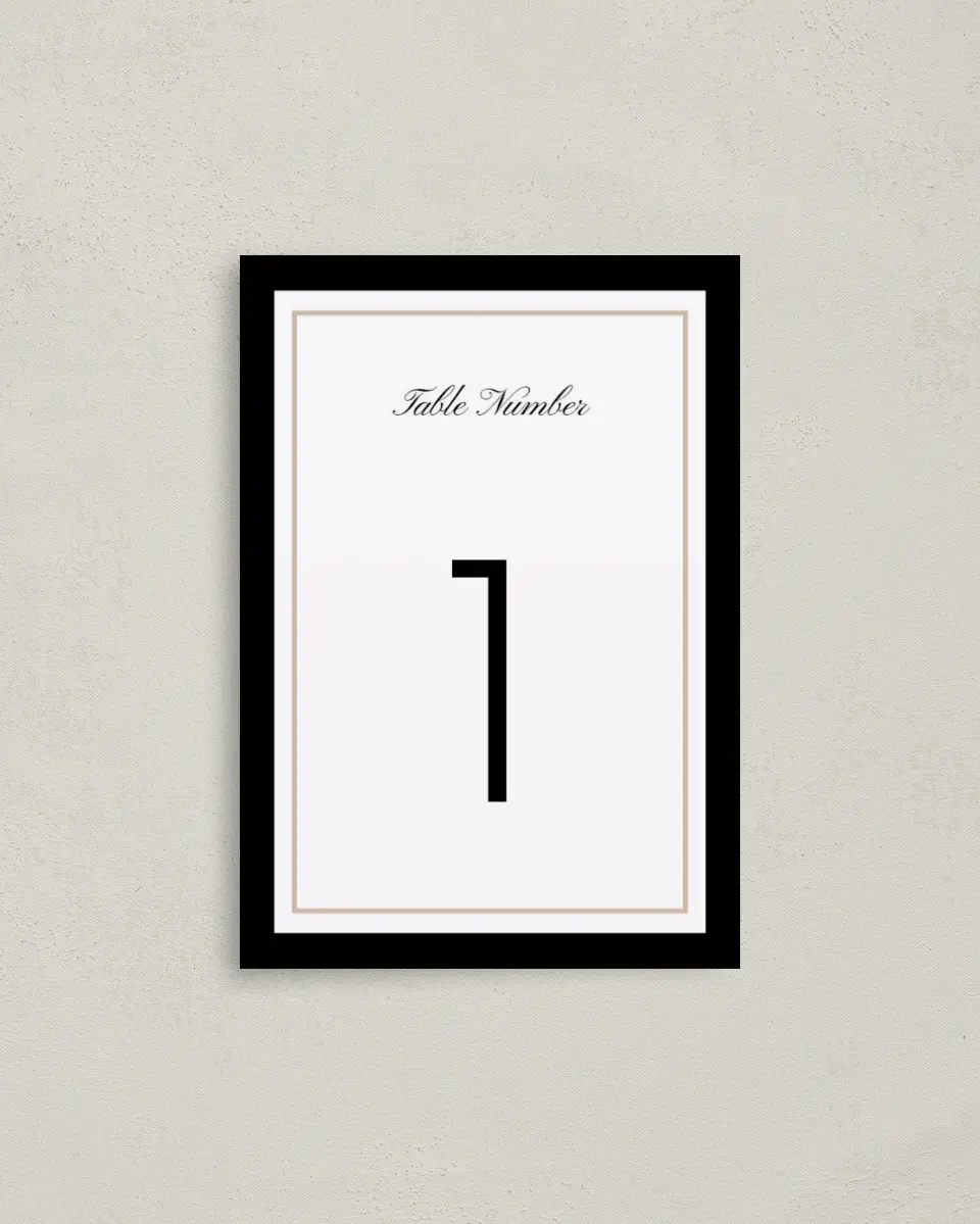 This is a 3½" x 5" Gala Table Number called Scripted Holiday Event printed in full color