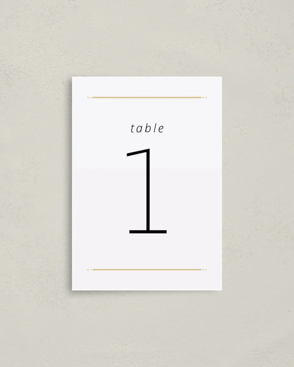 This is a 3½" x 5" Gala Table Number called Much Appreciated printed in full color