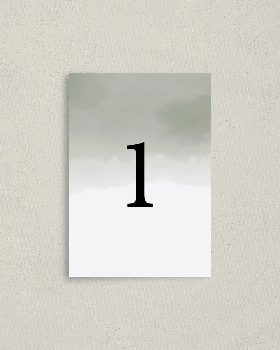 This is a 3½" x 5" Gala Table Number called Night of Giving printed in full color