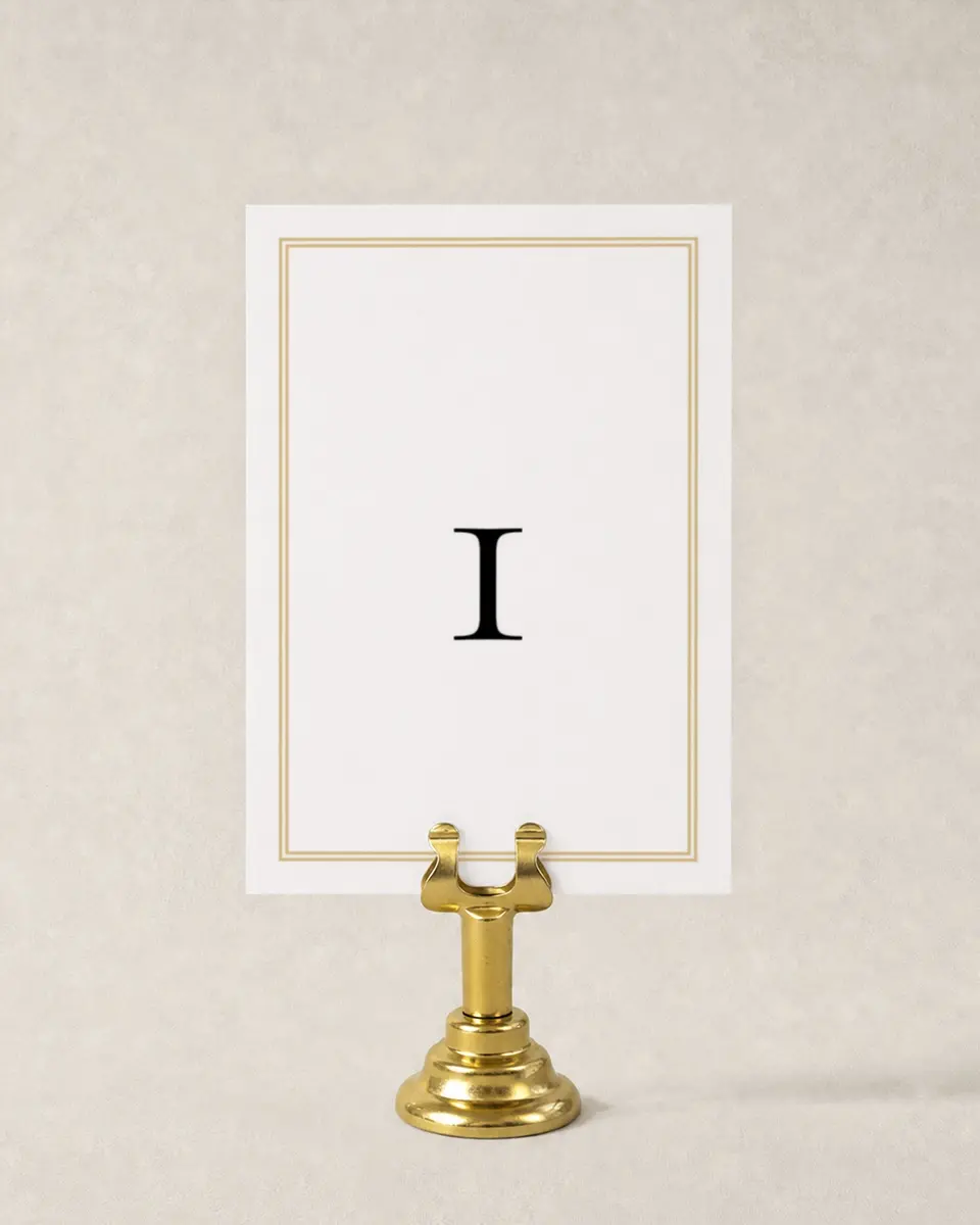 This is a 3½" x 5" Gala Table Number called Evening Celebration printed in full color