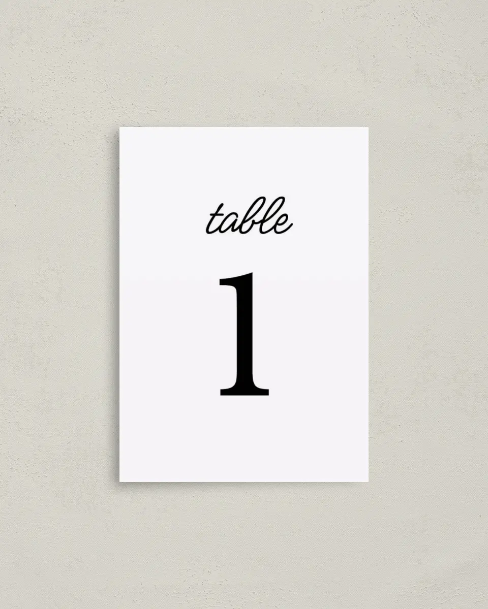 This is a 3½" x 5" Gala Table Number called Classic Charity Gala printed in full color