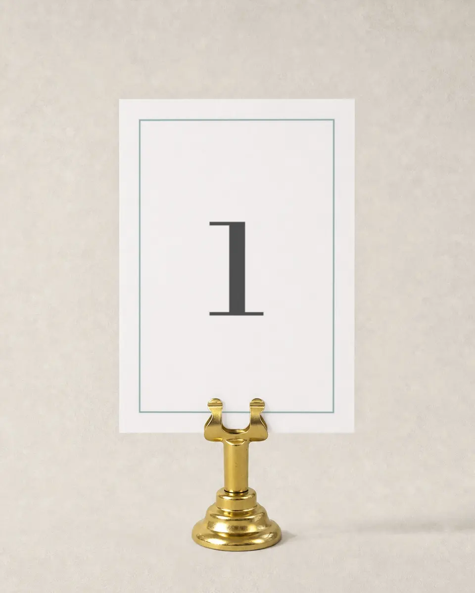 This is a 3½" x 5" Gala Table Number called Formal Holiday Party printed in full color