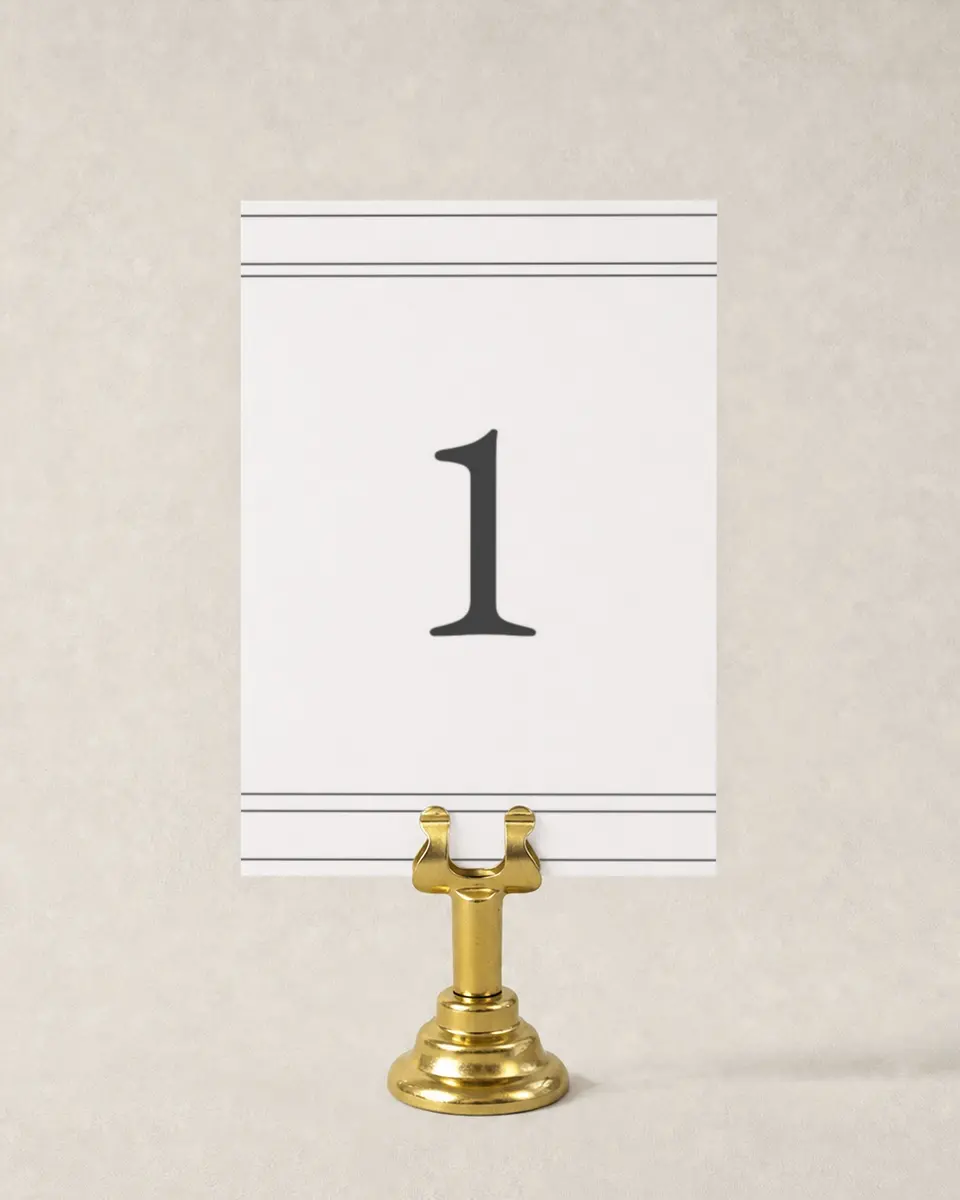 This is a 3½" x 5" Gala Table Number called Night to Remember printed in full color