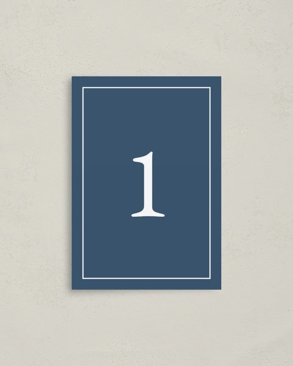 This is a 3½" x 5" Gala Table Number called Annual Celebration printed in full color