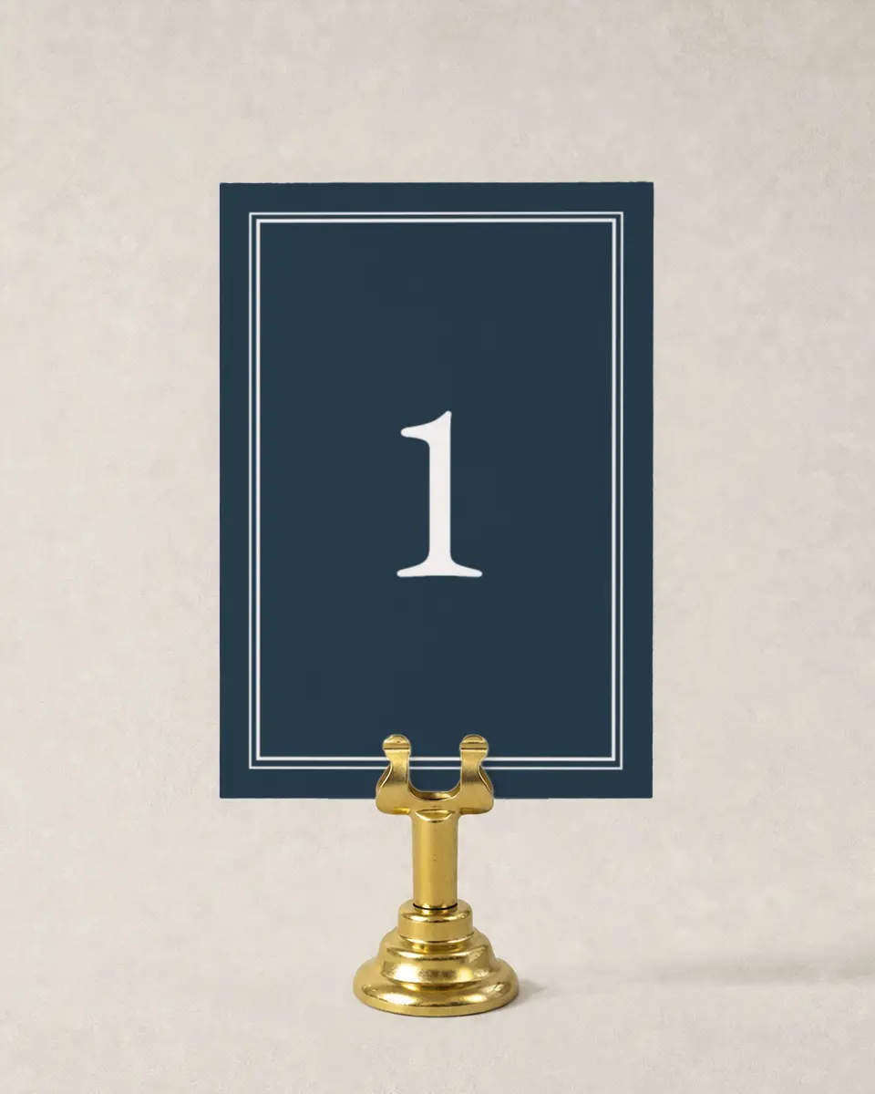 This is a 3½" x 5" Gala Table Number called Anniversary Luncheon printed in full color