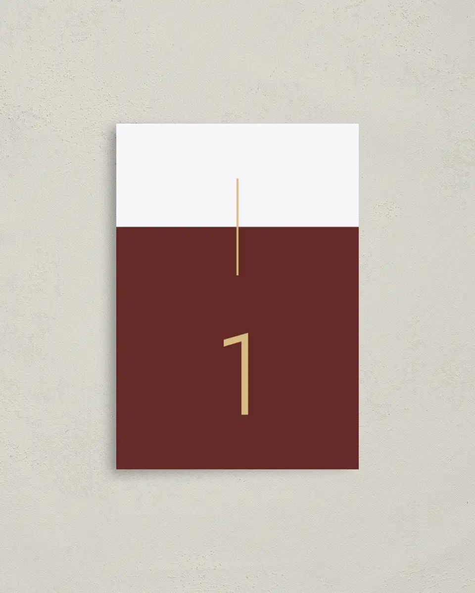 This is a 3½" x 5" Gala Table Number called Appreciation Event printed in full color