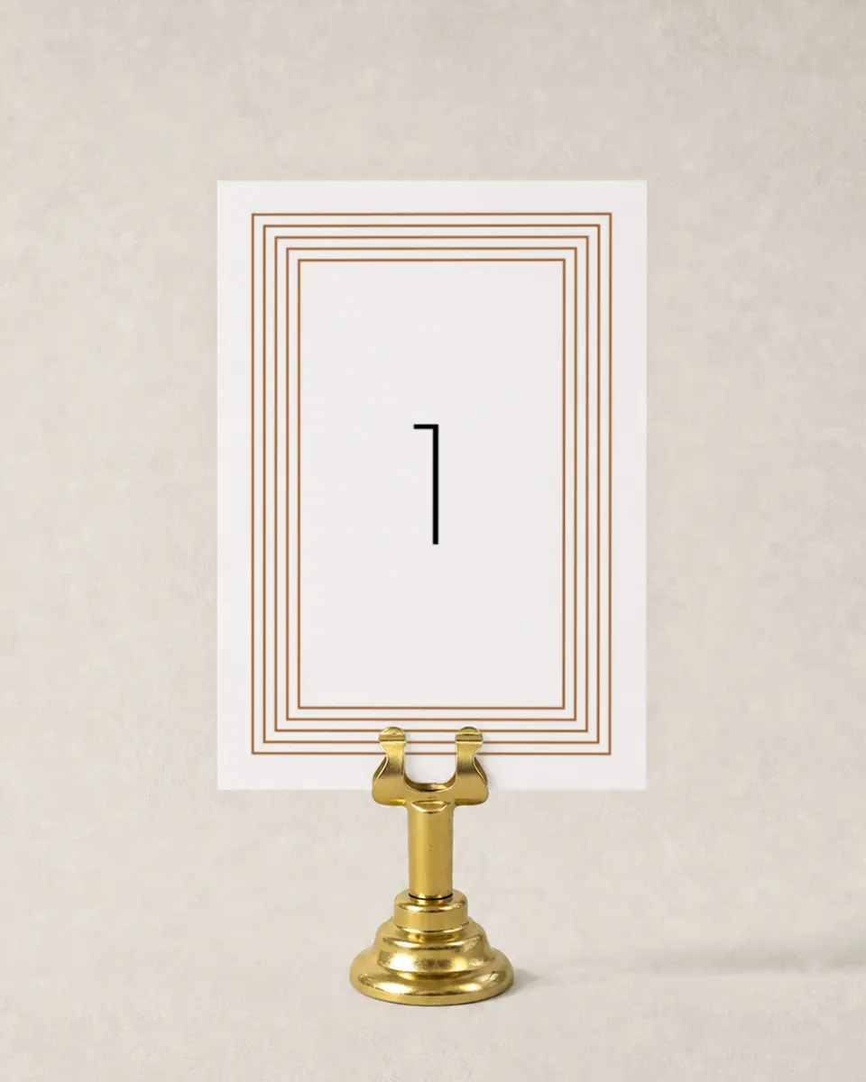 This is a 3½" x 5" Gala Table Number called Elegant Banquet printed in full color