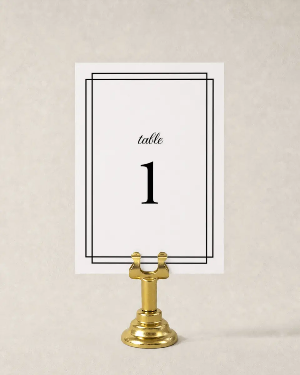 This is a 3½" x 5" Wedding Table Number called Because You're Mine printed in full color