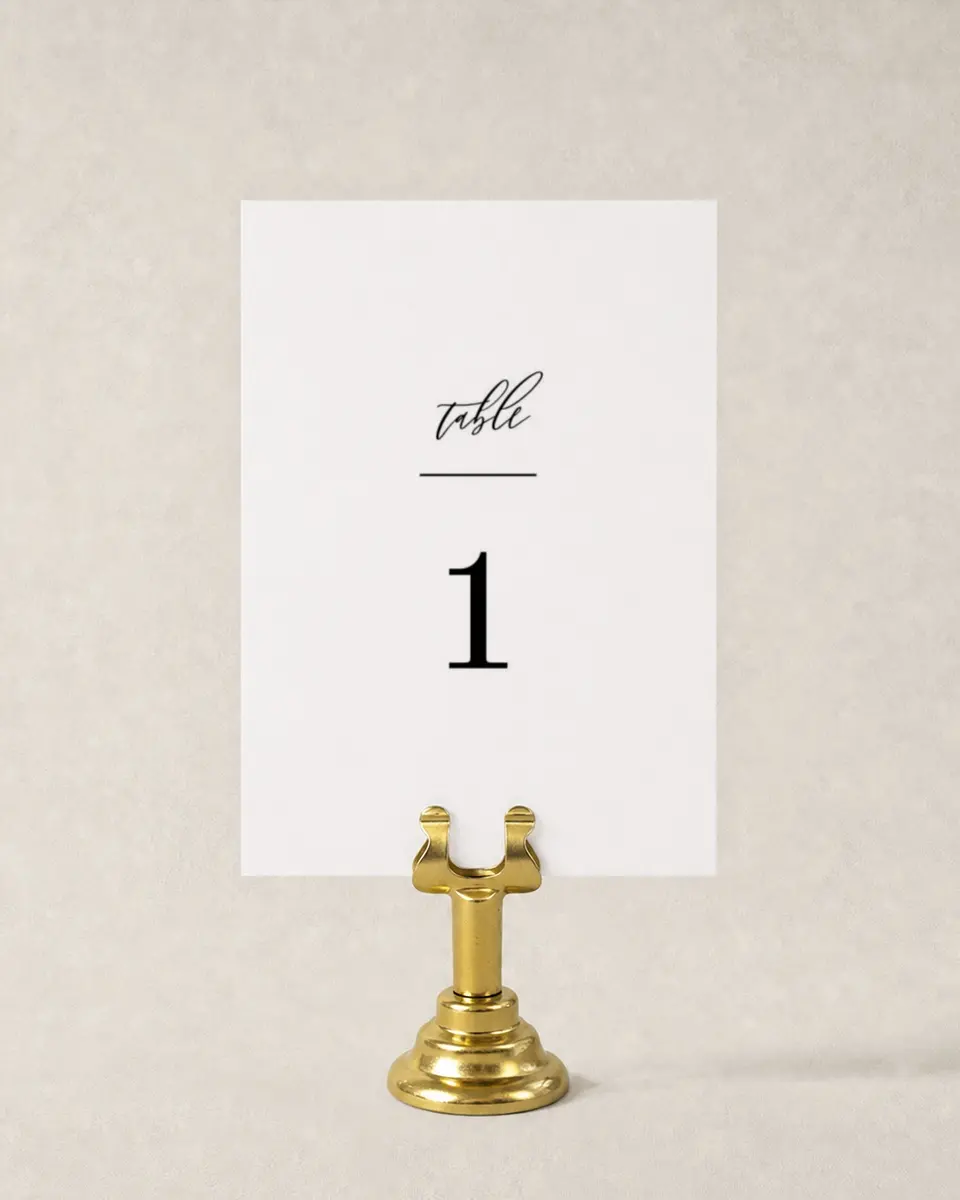 This is a 3½" x 5" Wedding Table Number called Shield of Love printed in full color