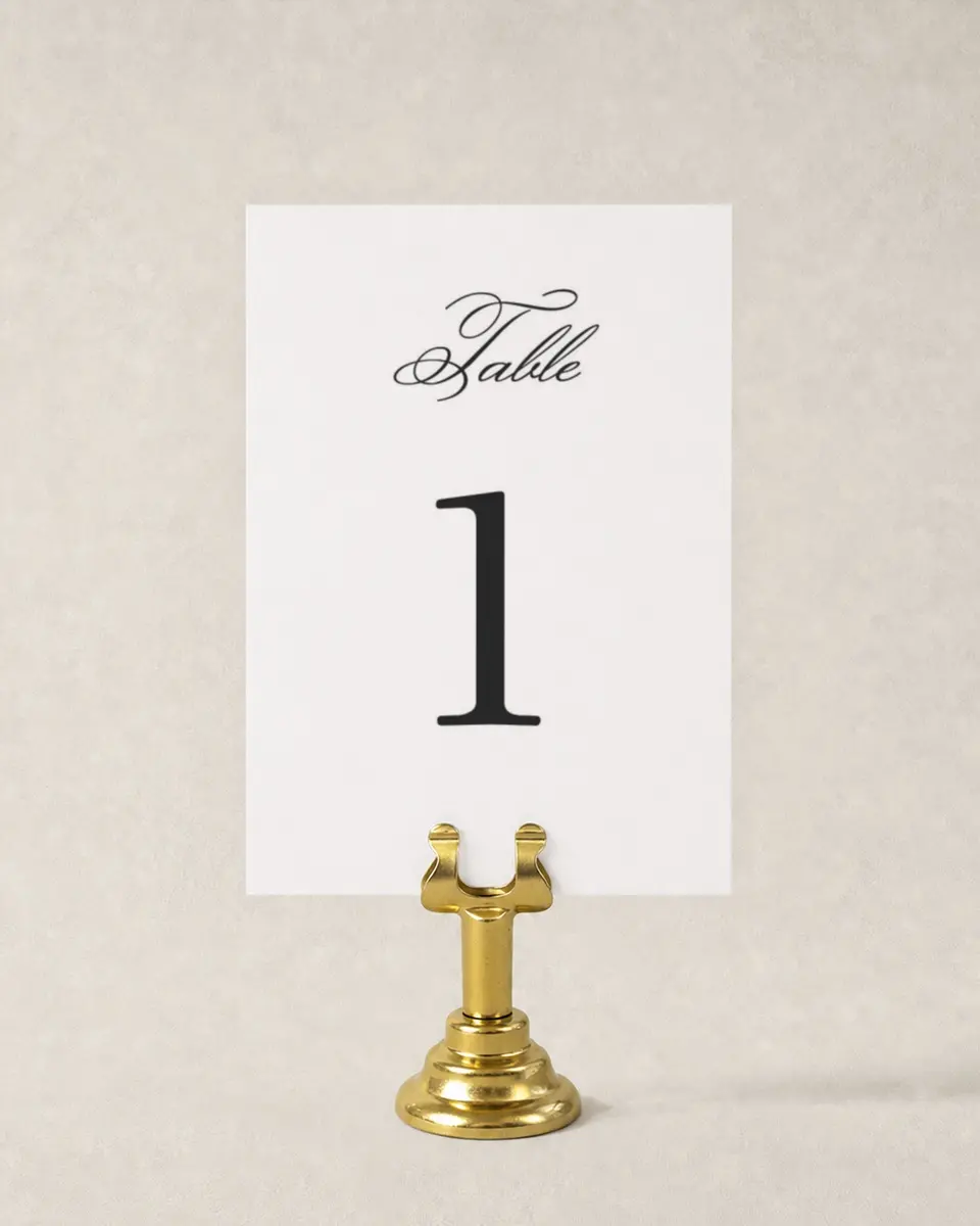 This is a 3½" x 5" Wedding Table Number called Elegant Unity printed in full color