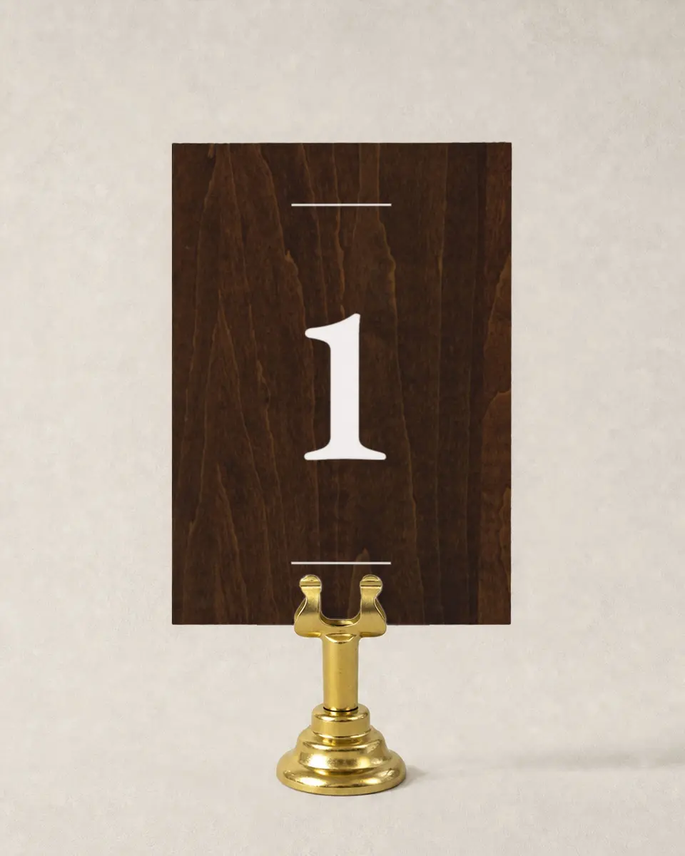 This is a 3½" x 5" Wedding Table Number called Rustic Antler printed in full color
