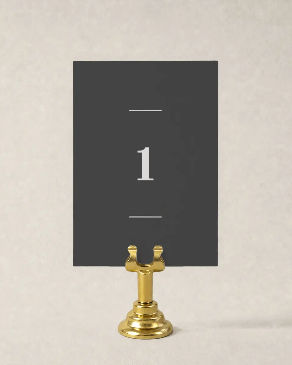 This is a 3½" x 5" Wedding Table Number called Glory Day printed in full color
