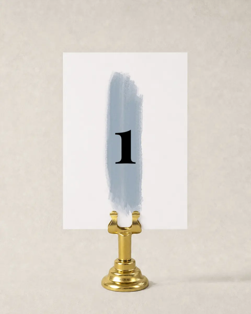 This is a 3½" x 5" Wedding Table Number called Favorite Place printed in full color