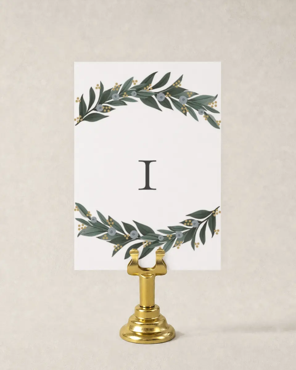 This is a 3½" x 5" Wedding Table Number called Majestic Love printed in full color