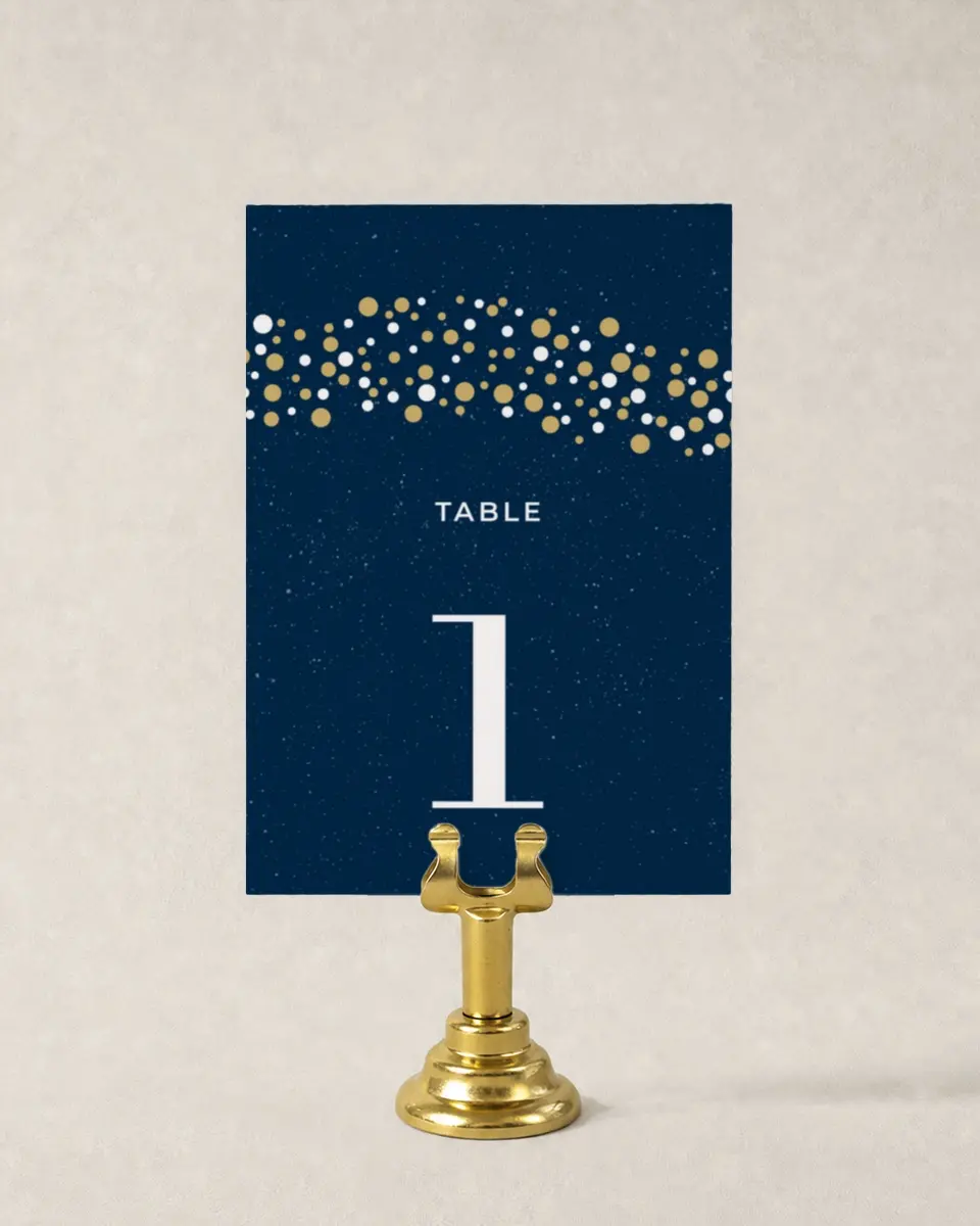 This is a 3½" x 5" Wedding Table Number called Modern Countdown printed in full color