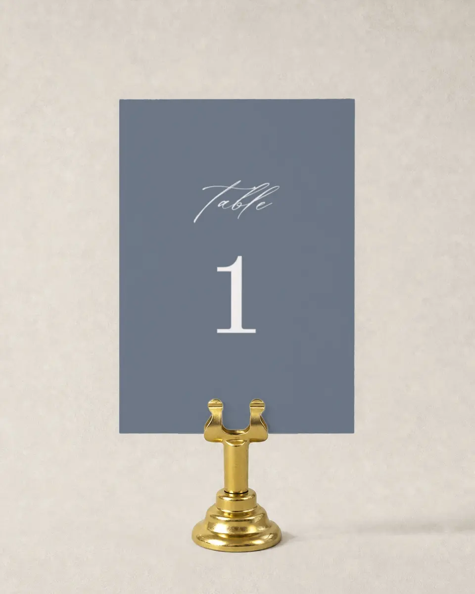This is a 3½" x 5" Wedding Table Number called Natural Floral printed in full color