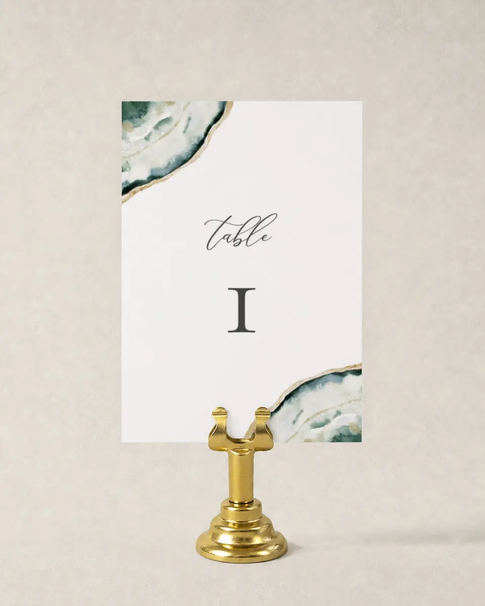 This is a 3½" x 5" Wedding Table Number called Rich Structure printed in full color