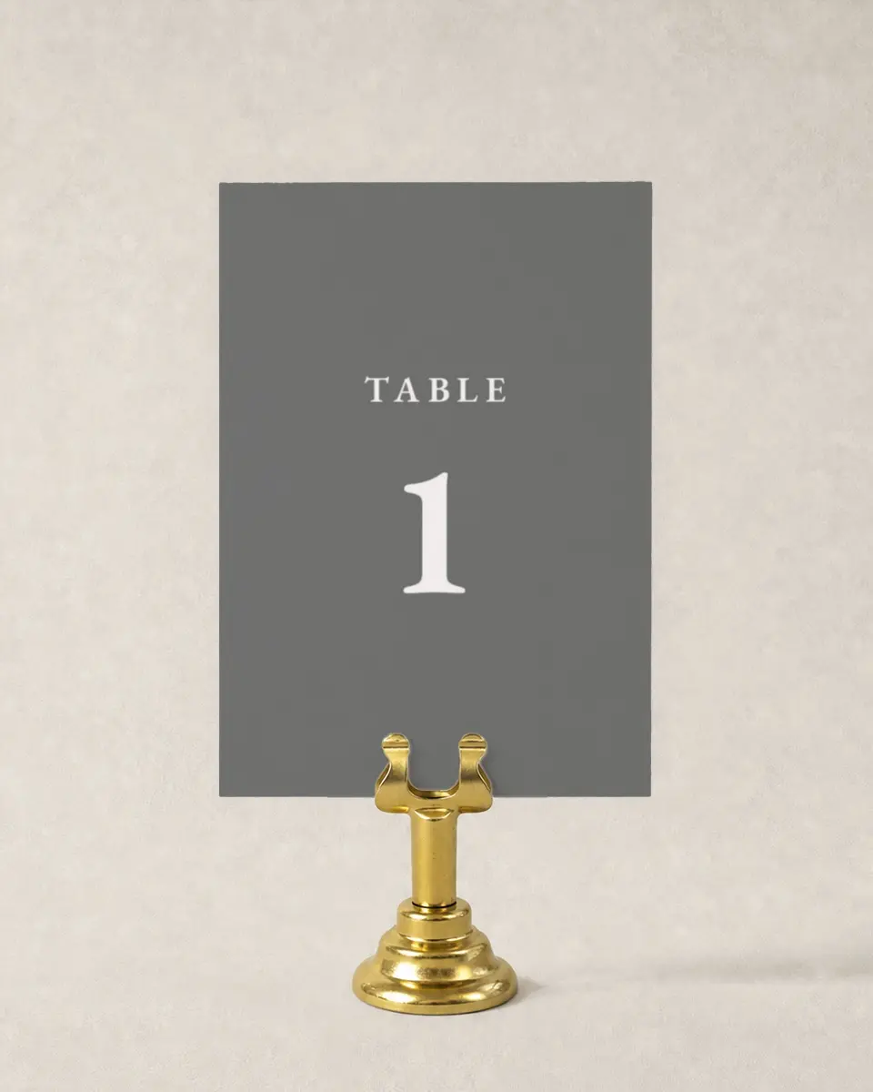 This is a 3½" x 5" Wedding Table Number called Heavenly Harmony printed in full color