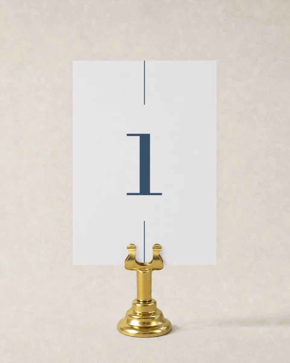 This is a 3½" x 5" Wedding Table Number called For Eternity printed in full color