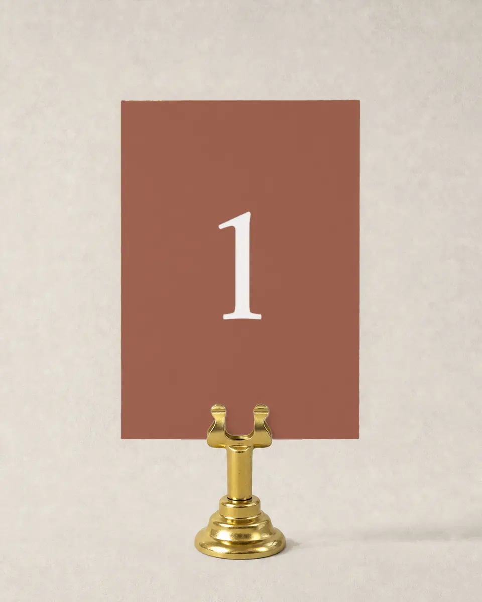 This is a 3½" x 5" Wedding Table Number called Timeless Truth printed in full color