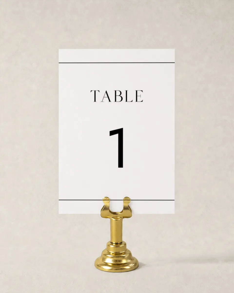 This is a 3½" x 5" Wedding Table Number called Spacious Idea printed in full color