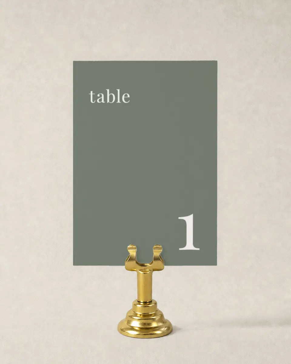 This is a 3½" x 5" Wedding Table Number called Darling Digest printed in full color