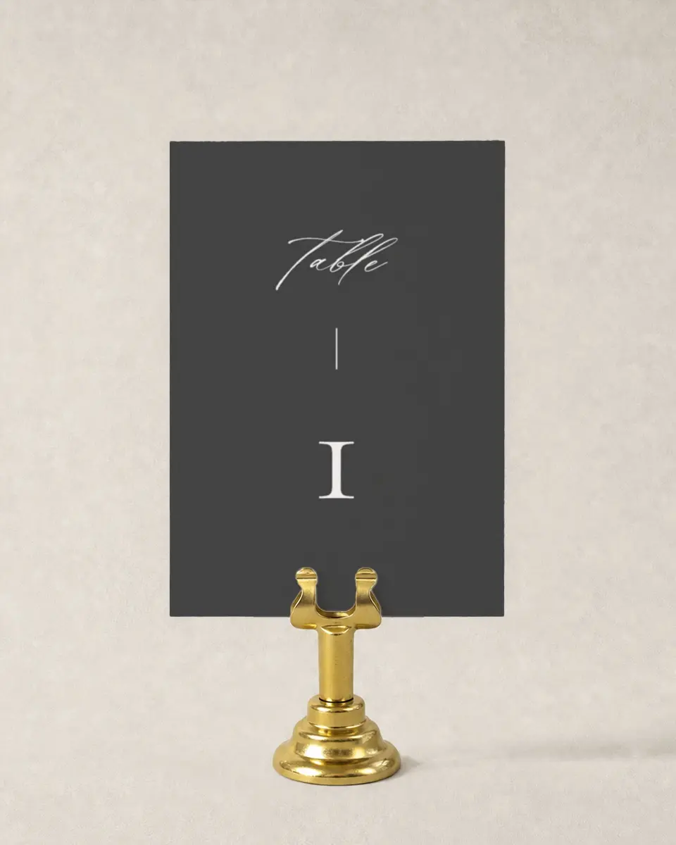 This is a 3½" x 5" Wedding Table Number called Quiet Scene printed in full color