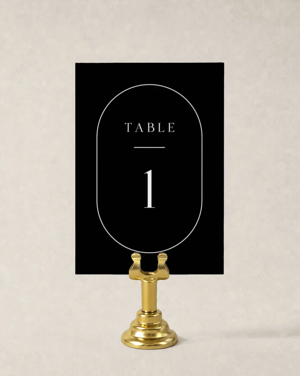 This is a 3½" x 5" Wedding Table Number called Precise Promise printed in full color