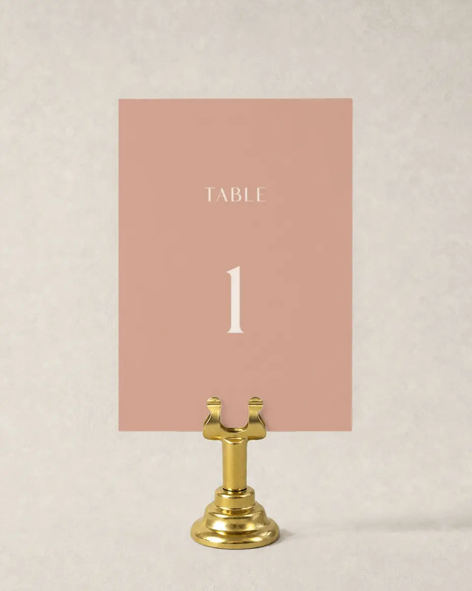 This is a 3½" x 5" Wedding Table Number called The Brooklyn printed in full color