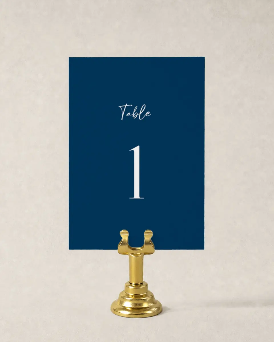 This is a 3½" x 5" Wedding Table Number called The Sophia printed in full color