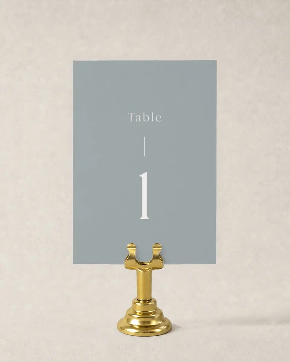 This is a 3½" x 5" Wedding Table Number called The Aubrielle printed in full color