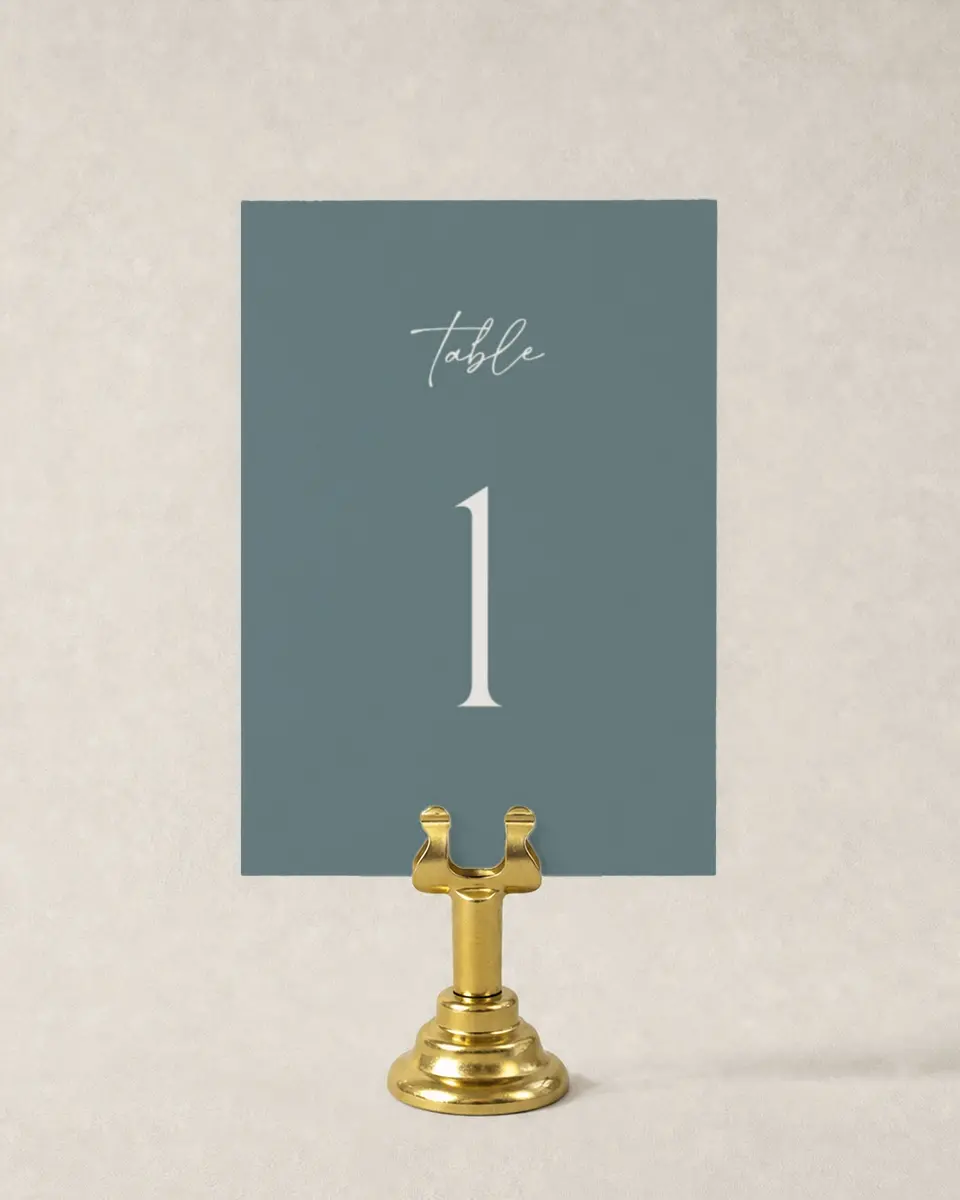 This is a 3½" x 5" Wedding Table Number called The Ashlynn printed in full color