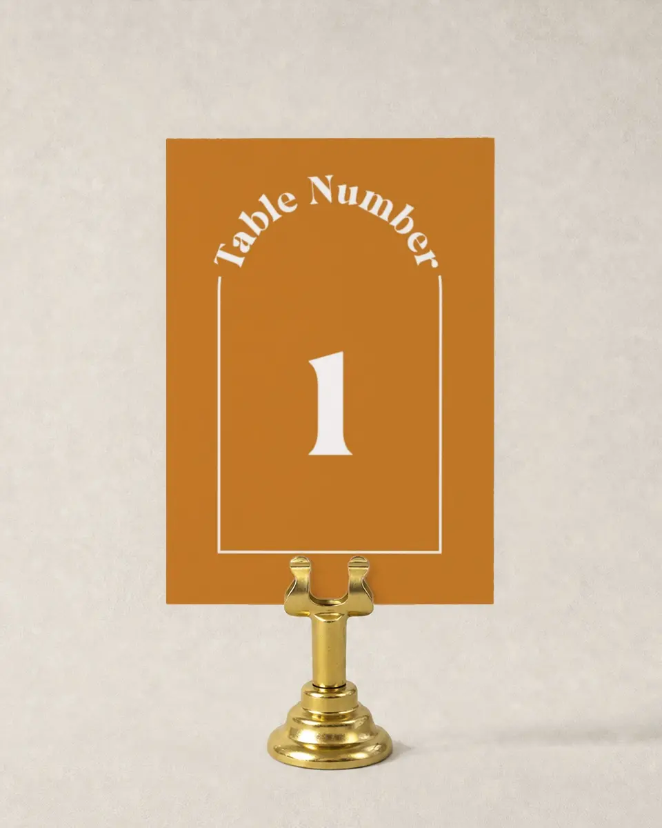 This is a 3½" x 5" Wedding Table Number called The Kandice printed in full color