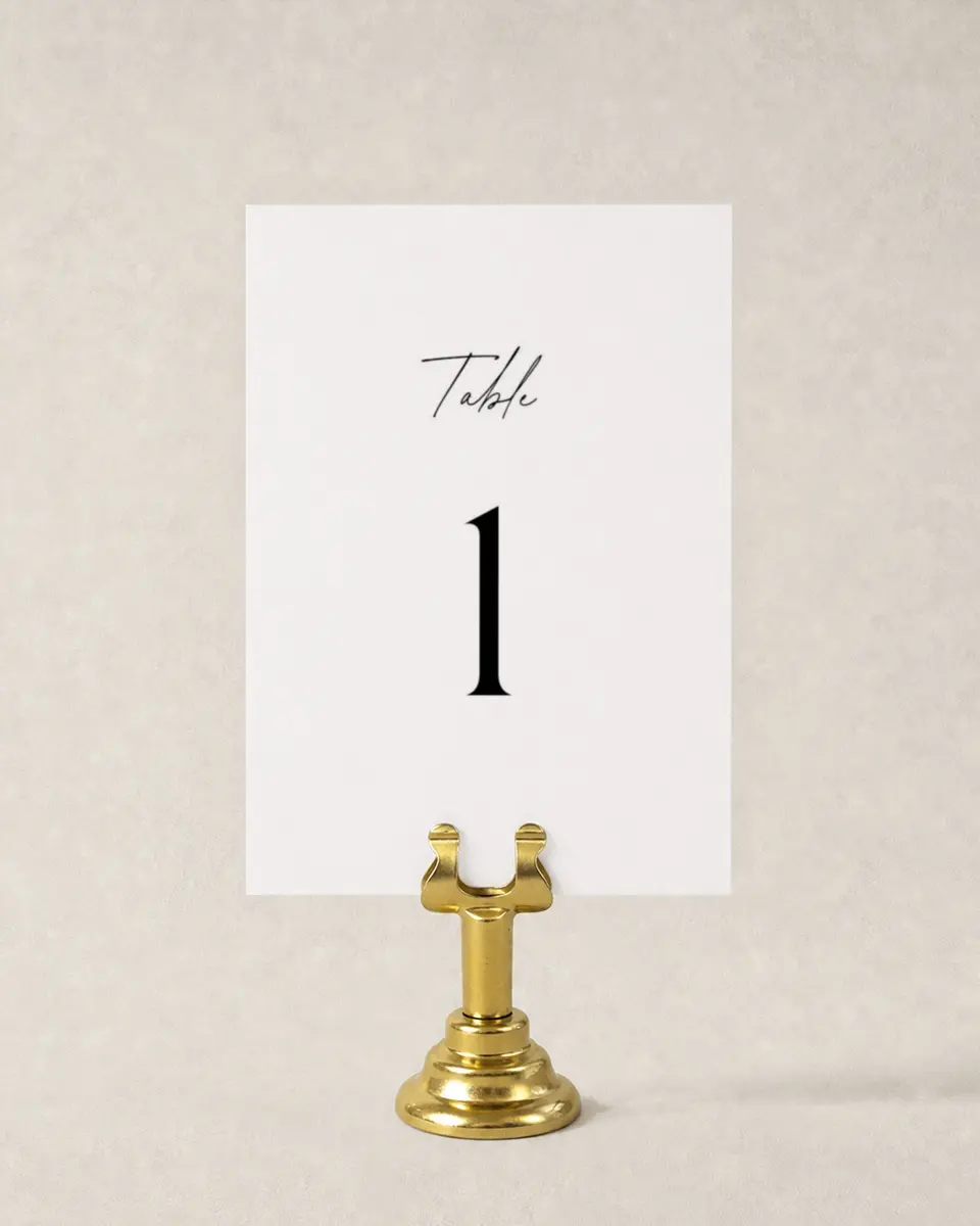 This is a 3½" x 5" Wedding Table Number called Devoted Delight printed in full color