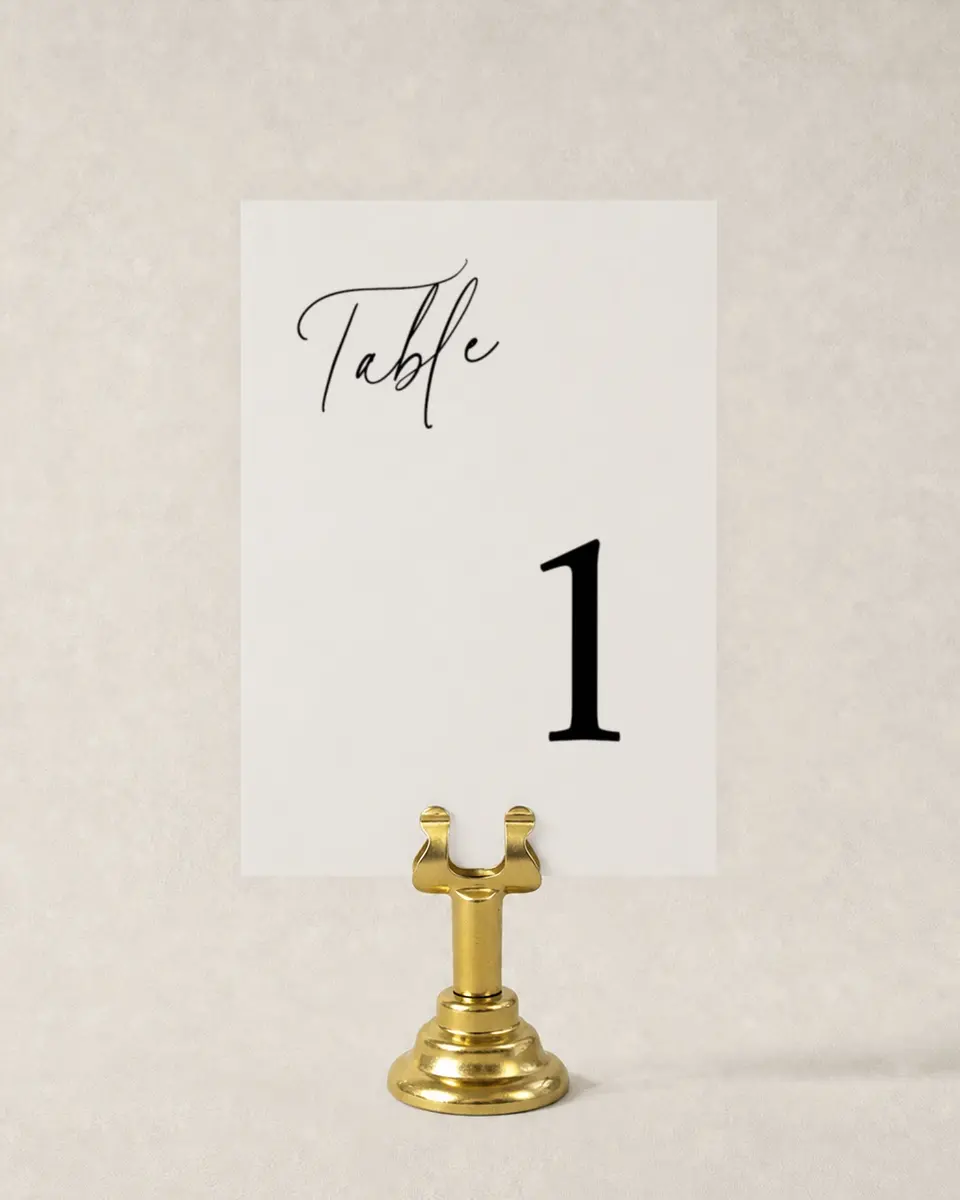 This is a 3½" x 5" Wedding Table Number called The Christina printed in full color