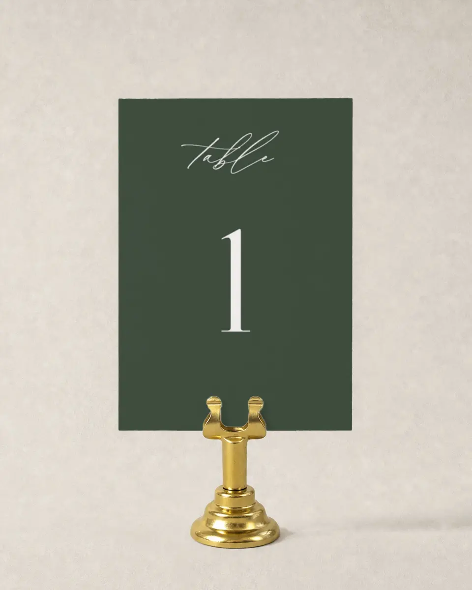 This is a 3½" x 5" Wedding Table Number called True Tradition printed in full color