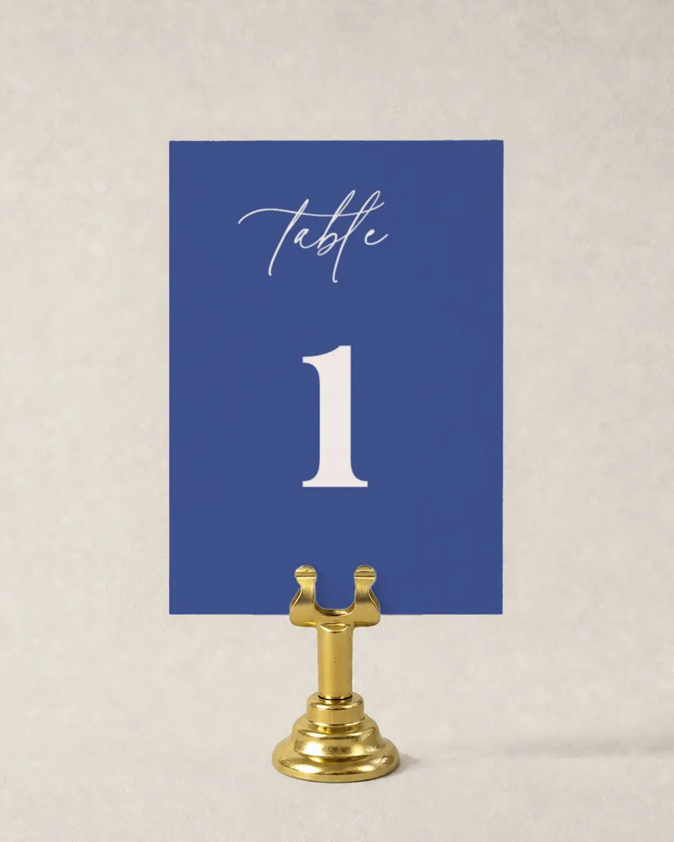 This is a 3½" x 5" Wedding Table Number called The Kassidy printed in full color