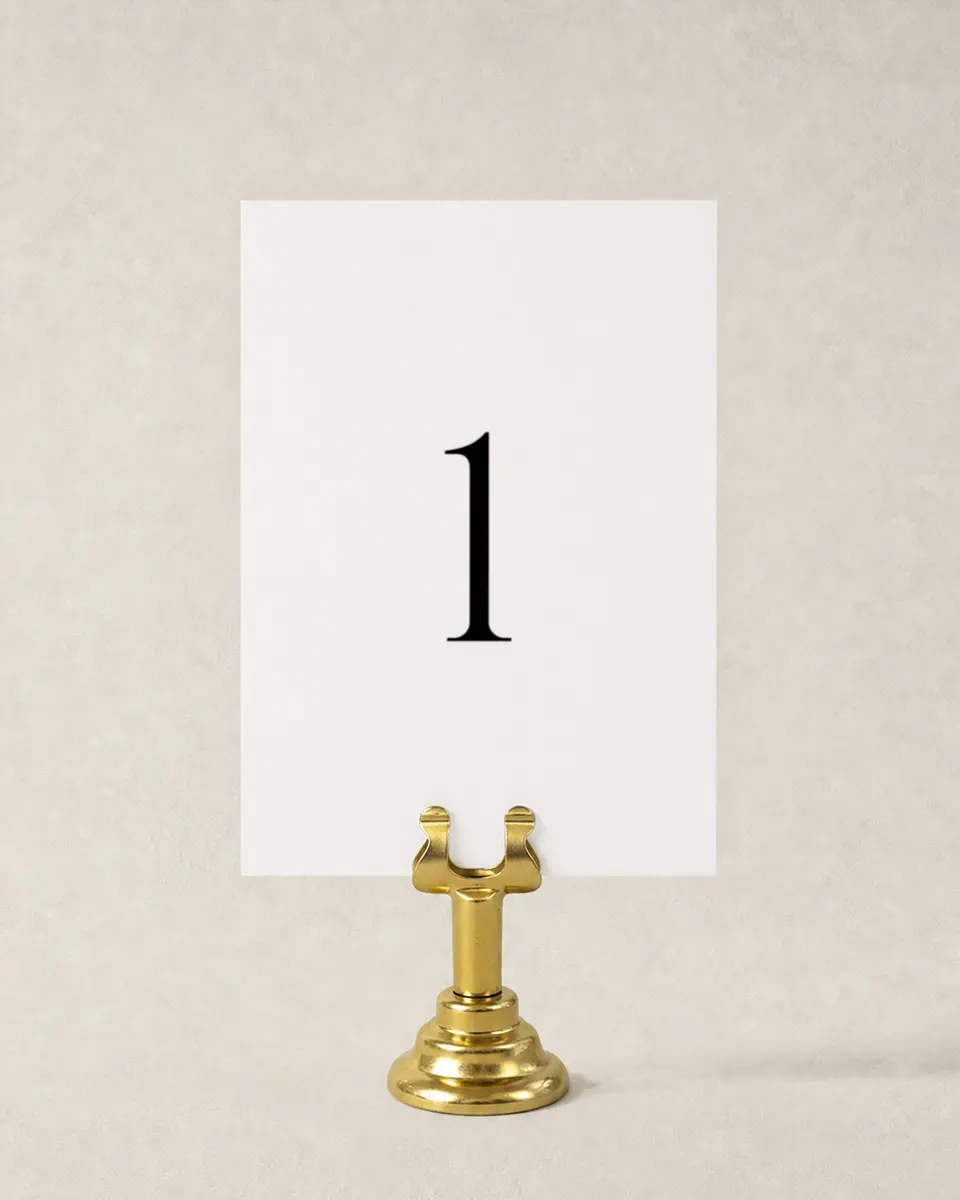 This is a 3½" x 5" Wedding Table Number called Classic Romance printed in full color