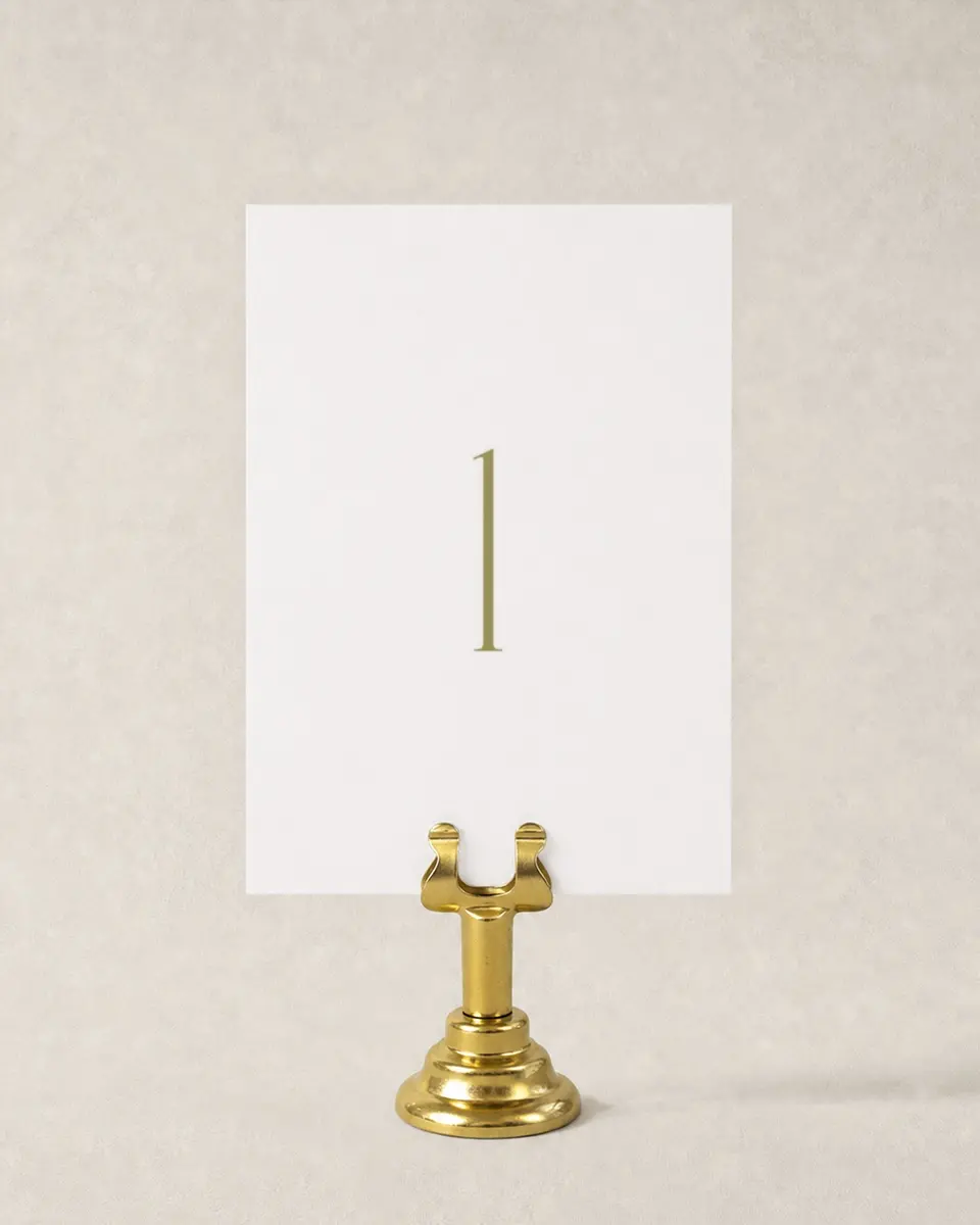This is a 3½" x 5" Wedding Table Number called Forever in Bloom printed in full color