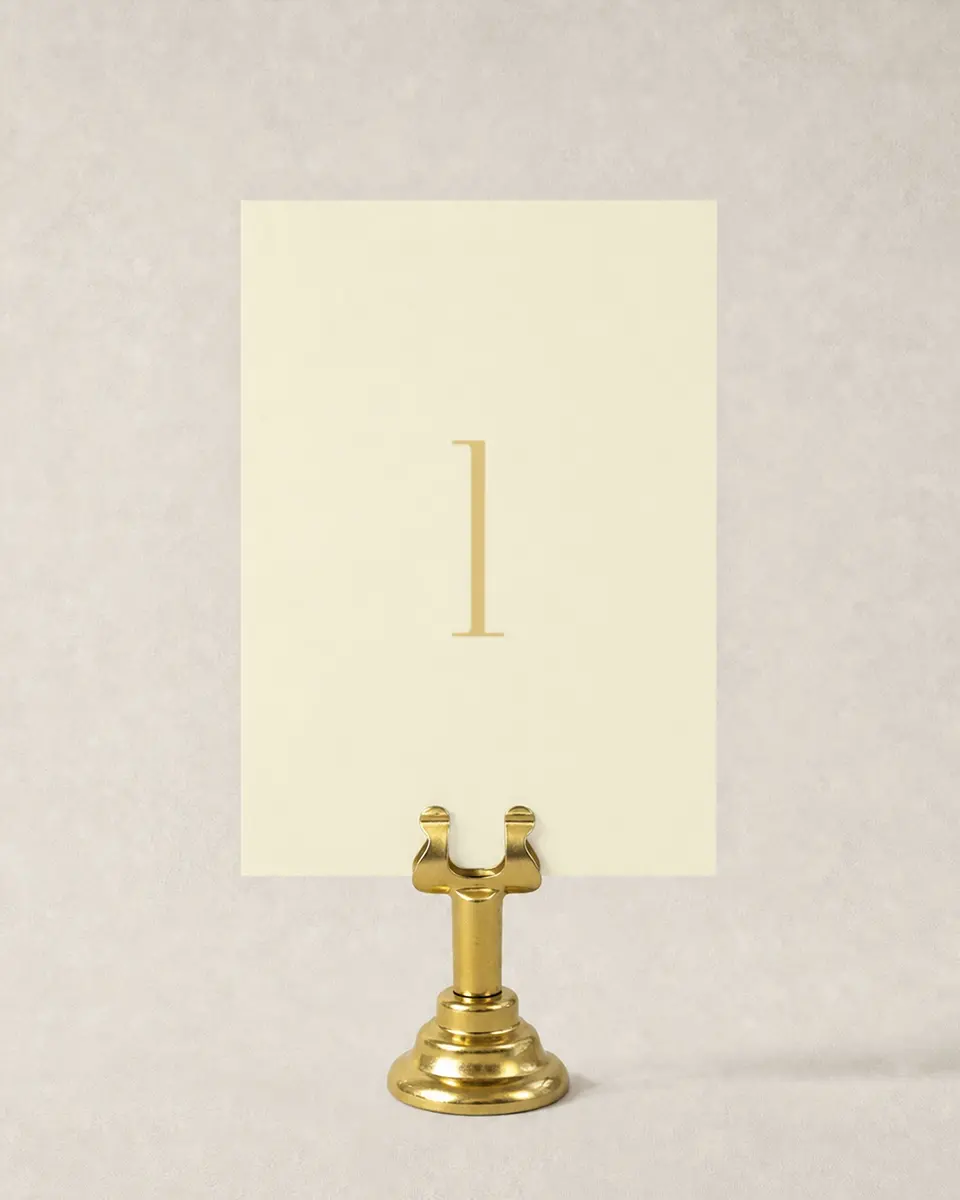 This is a 3½" x 5" Wedding Table Number called Water Lily printed in full color