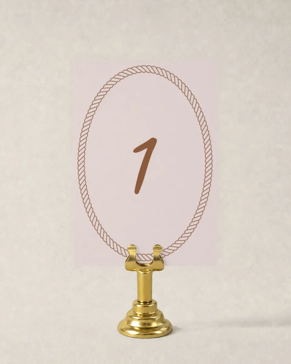 This is a 3½" x 5" Wedding Table Number called Western Whimsy printed in full color
