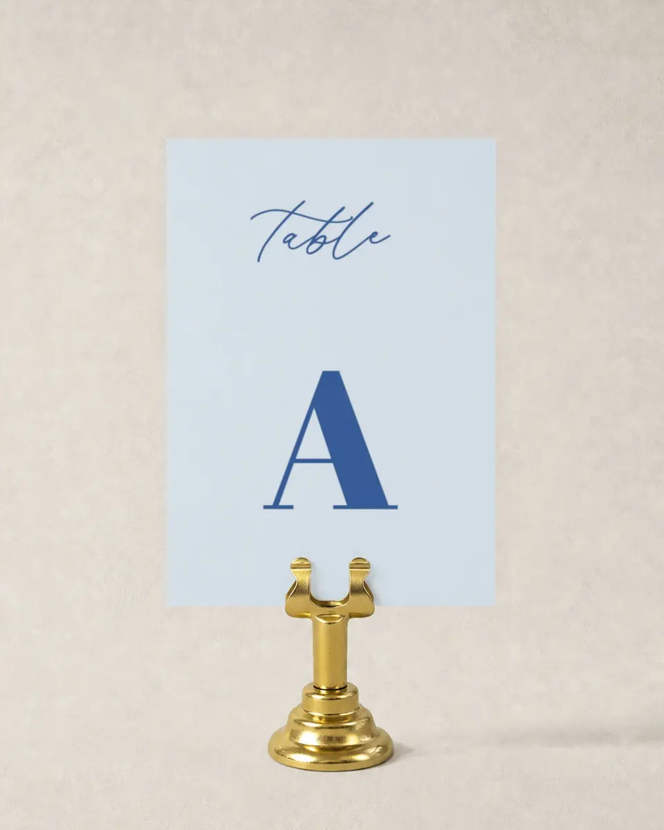This is a 3½" x 5" Wedding Table Number called Forever and Ever printed in full color