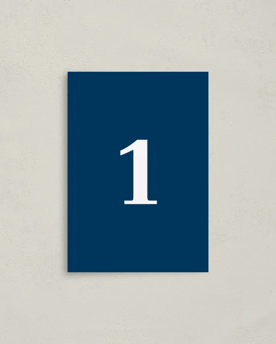 This is a 3½" x 5" Gala Table Number called Spirited Academics printed in full color