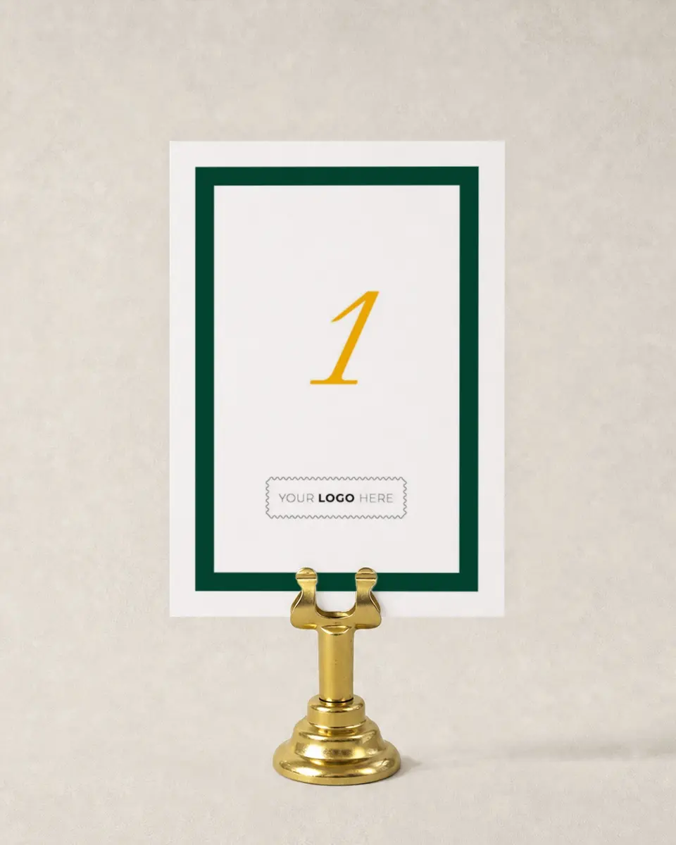 This is a 3½" x 5" Gala Table Number called Lasting Legacy printed in full color