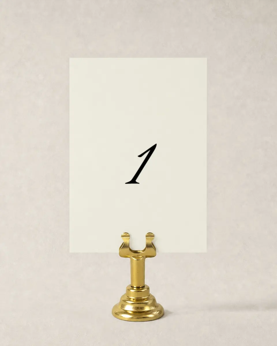 This is a 3½" x 5" Wedding Table Number called Grand Party printed in full color