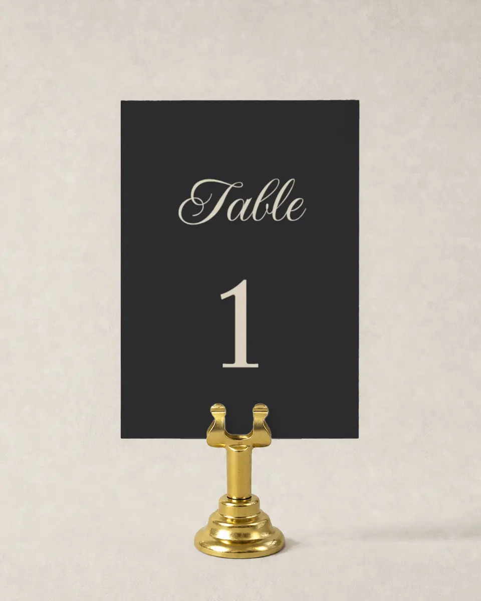 This is a 3½" x 5" Wedding Table Number called Winter Wildflowers printed in full color