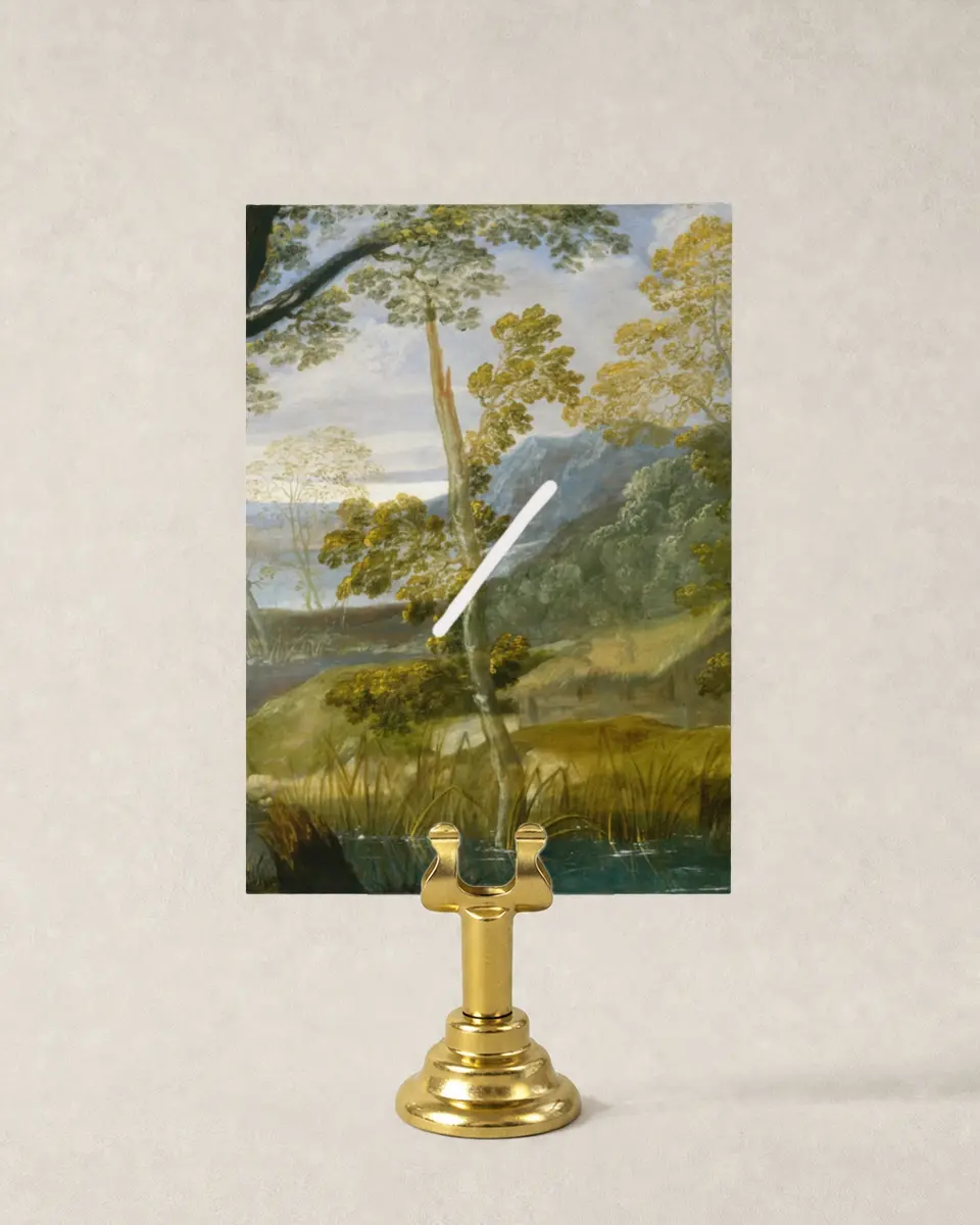 This is a 3½" x 5" Wedding Table Number called With Love printed in full color