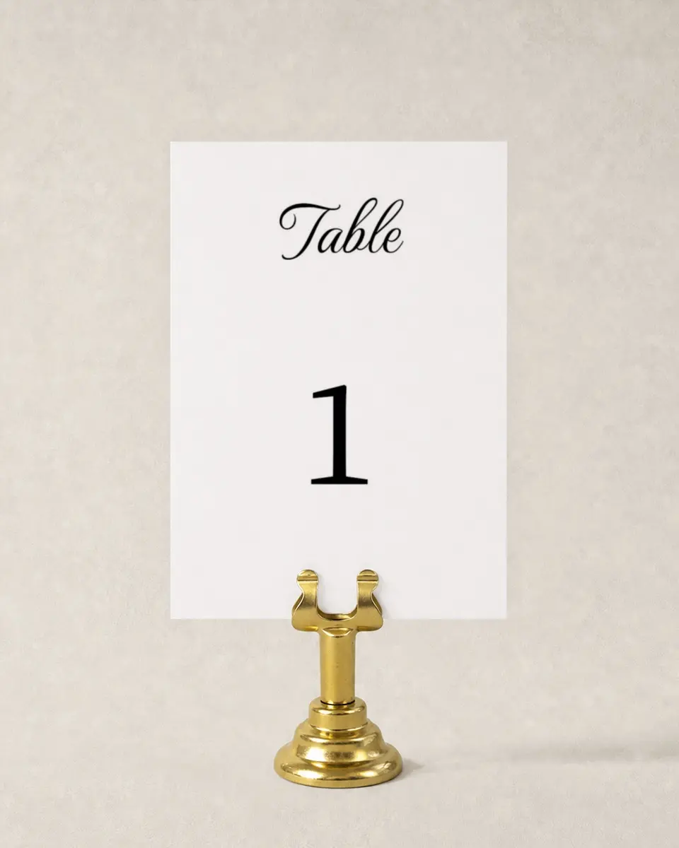 This is a 3½" x 5" Wedding Table Number called Scarsdale printed in full color