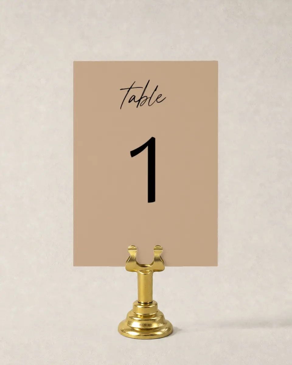 This is a 3½" x 5" Wedding Table Number called Nazareth & Stone printed in full color